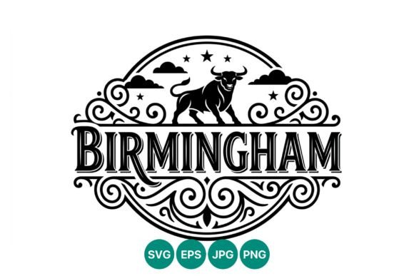 Birmingham Bull Decorative Typography: A Bold Statement for Your Brand