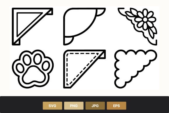 Decorative Corner Icons Black and White: Your Toolkit for Refined Detail