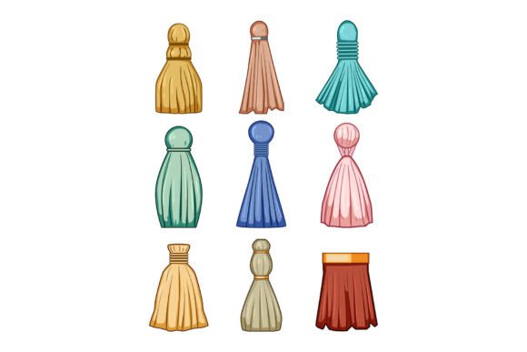 Decorative Tassels Fringe Collection: A Vibrant Design Asset
