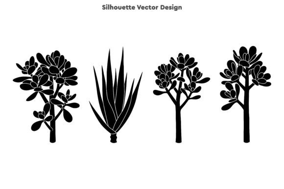 Elevate Your Designs with Decorative Jade Crassula Silhouette