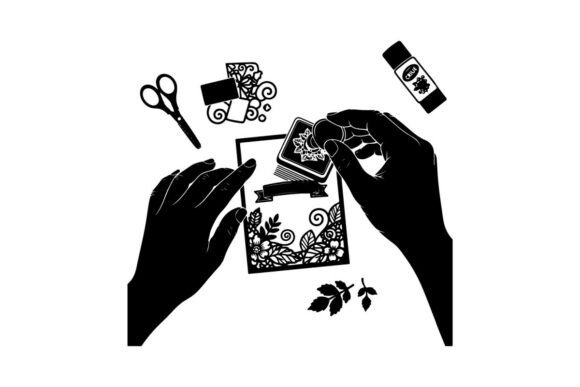 Hands Crafting Decorative Frame Vector I: A Designer's Secret Weapon