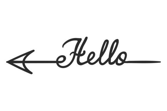 Hello Arrow. Cute Doodle Decorative Lett: A Designer's Guide