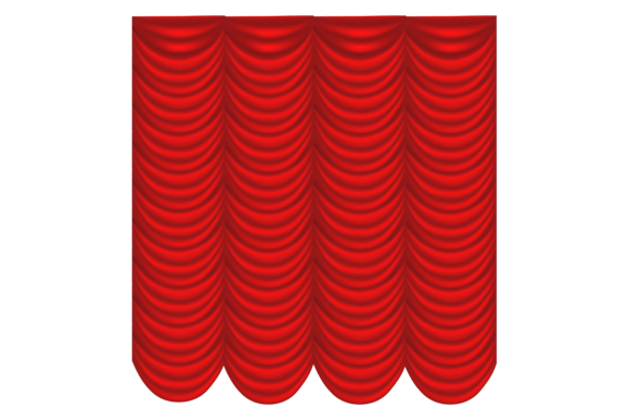 Theatrical Elegance: Folded Red Velvet Drapery Design